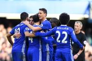 LONDON, ENGLAND - FEBRUARY 04:  Cesc Fabregas of Chelsea reacts after scoring his team's third goal during the Premier League match between Chelsea and Arsenal at Stamford Bridge on February 4, 2017 in London, England.  (Photo by Mike Hewitt/Getty Images)